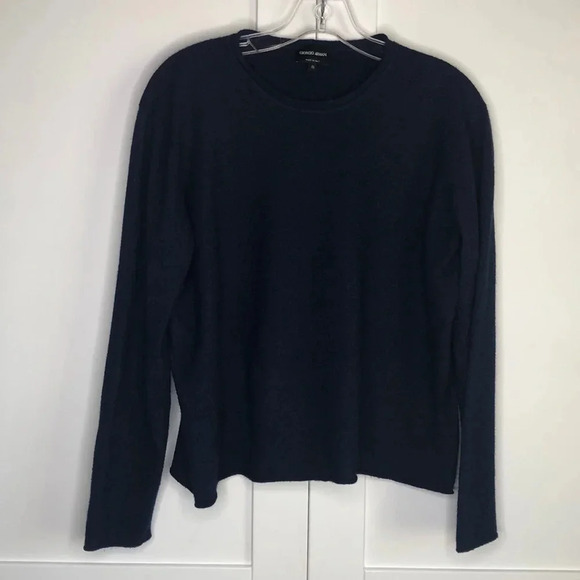 Giorgio Armani Sweaters - GIORGIO ARMANI Cashmere Navy Blue Sweater